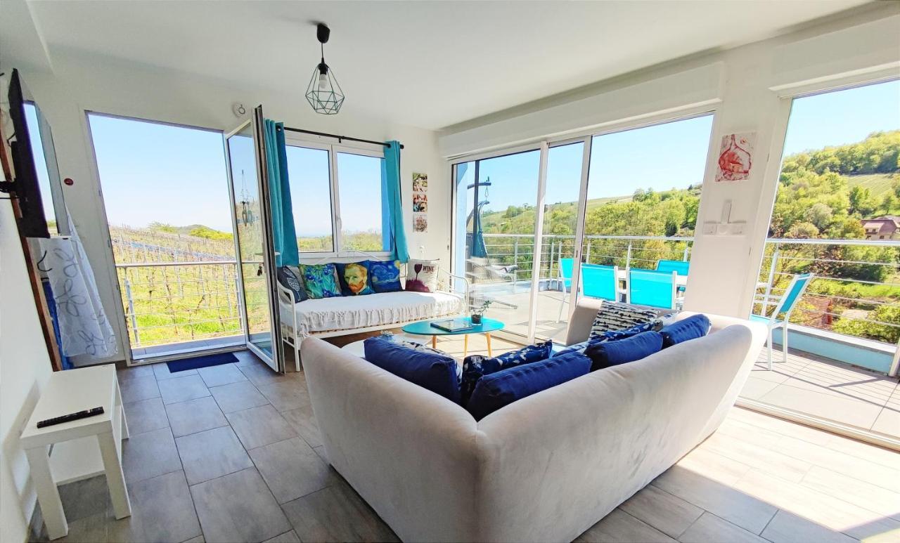 Ferienwohnung Domaine BOHN Blue Winehouse Reichsfeld Exterior foto