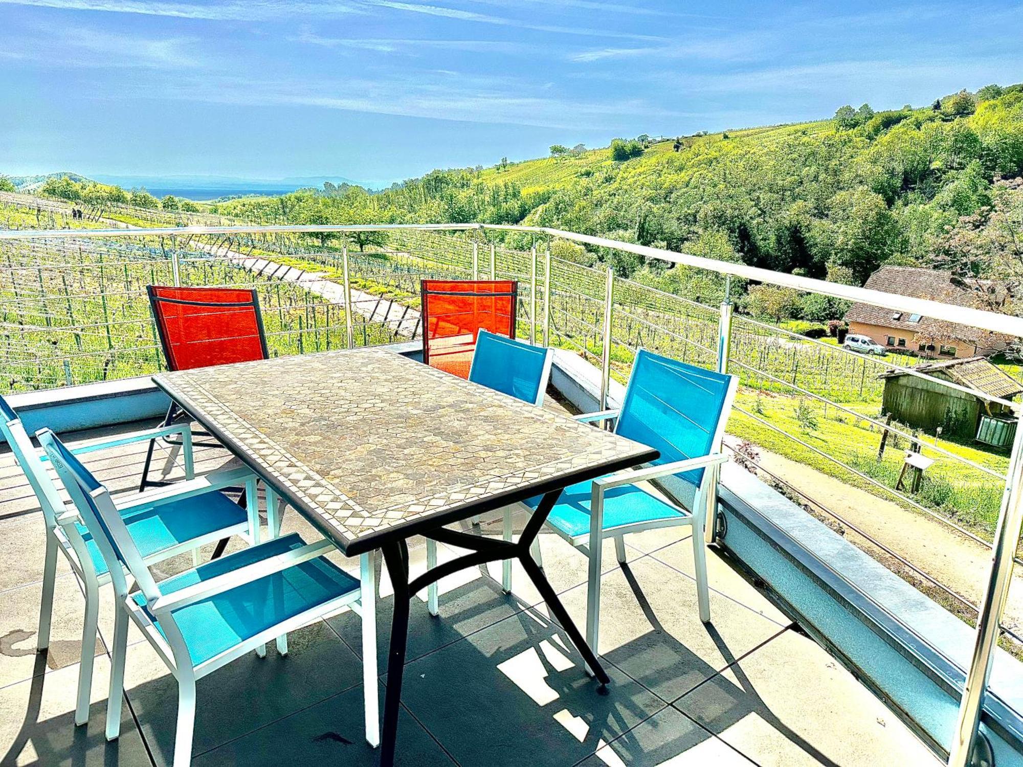 Ferienwohnung Domaine BOHN Blue Winehouse Reichsfeld Exterior foto