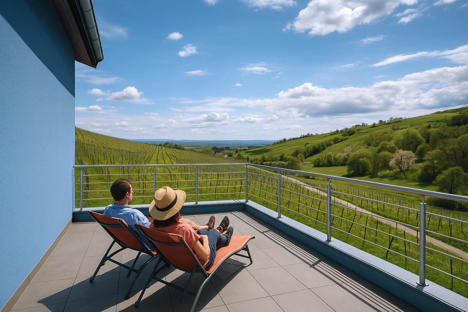 Ferienwohnung Domaine BOHN Blue Winehouse Reichsfeld Exterior foto